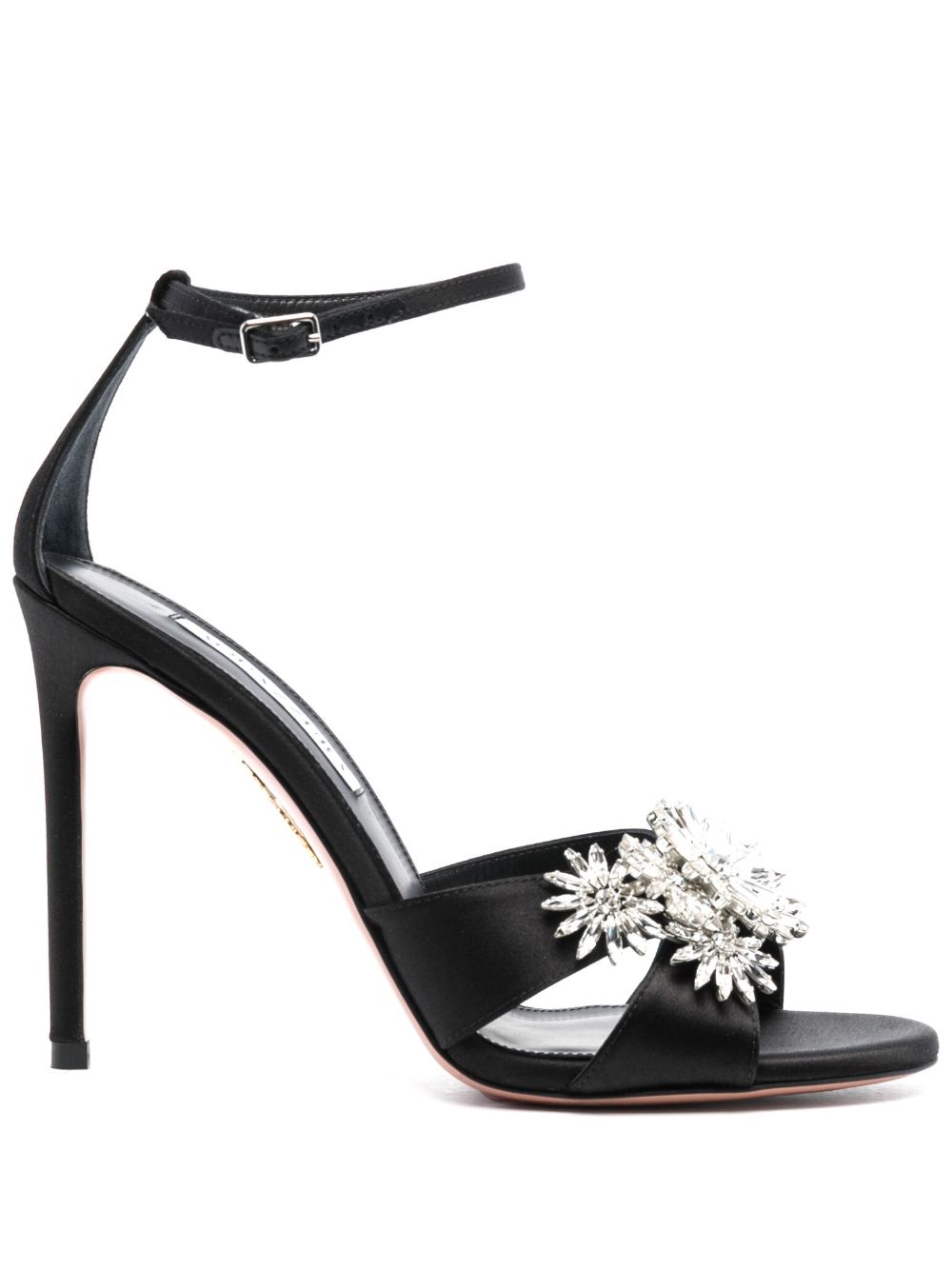 Aquazzura Margarita 晶饰高跟凉鞋 - 黑色