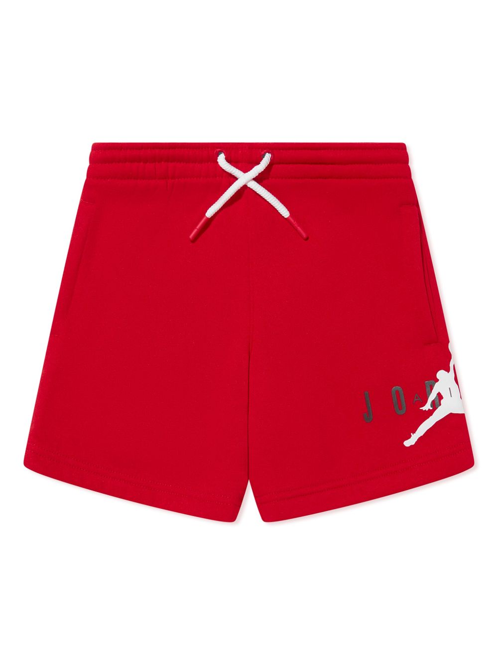 Jordan Kids logo印花抽绳短裤 - 红色