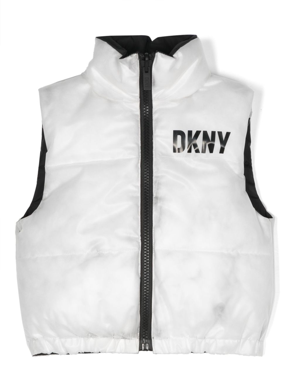 Dkny Kids logo印花填充马甲 - 白色