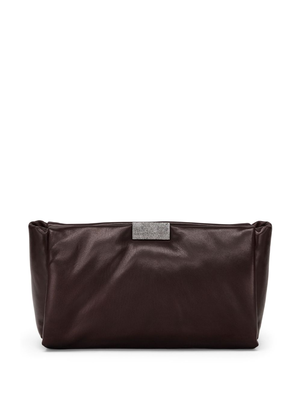 Brunello Cucinelli 皮质手拿包 - 褐色