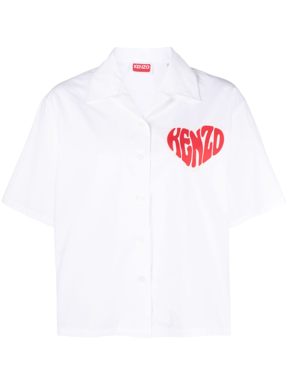 Kenzo Heart logo印花T恤 - 白色