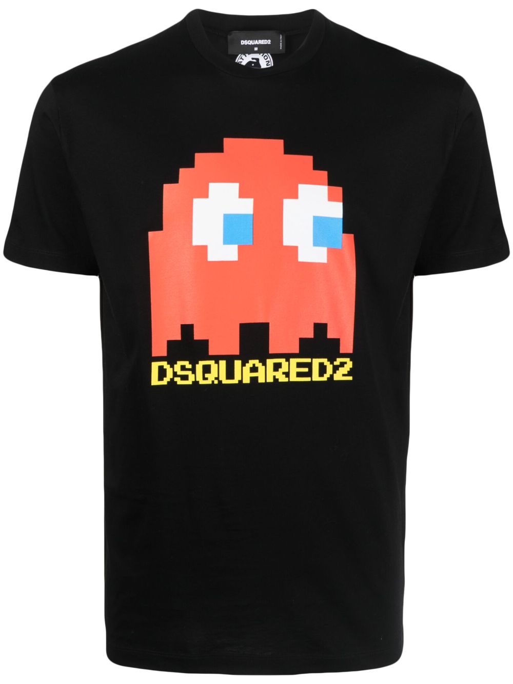 DSQUARED2 logo印花棉T恤 - 黑色