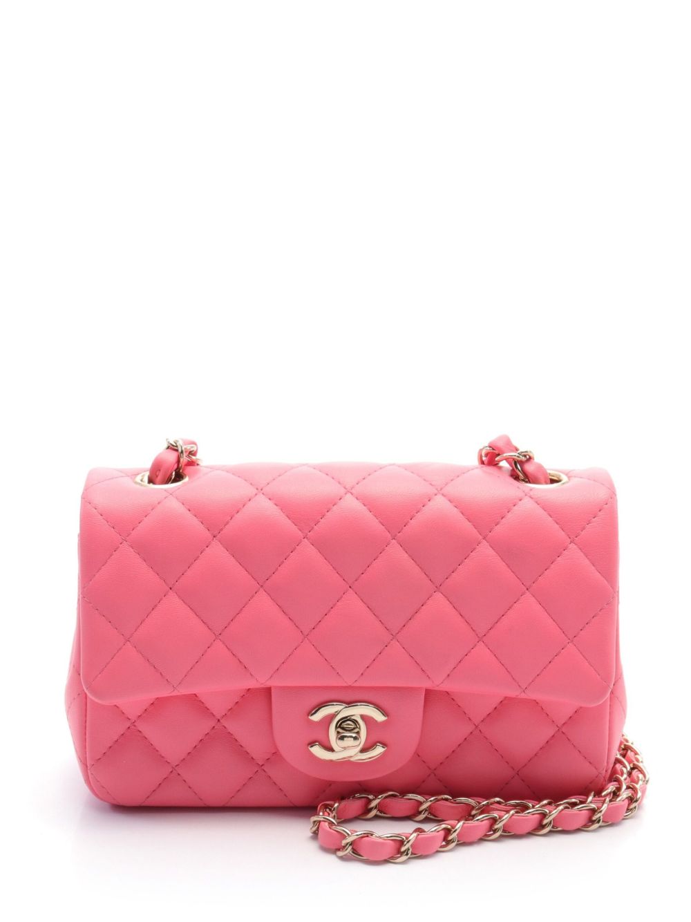 CHANEL Pre-Owned Classic Flap 迷你单肩包（2021年典藏款） - 粉色