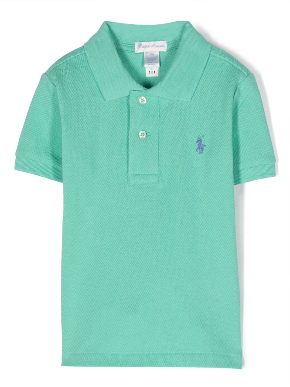 POLO RALPH LAUREN KIDS logo刺绣棉polo衫 - 绿色