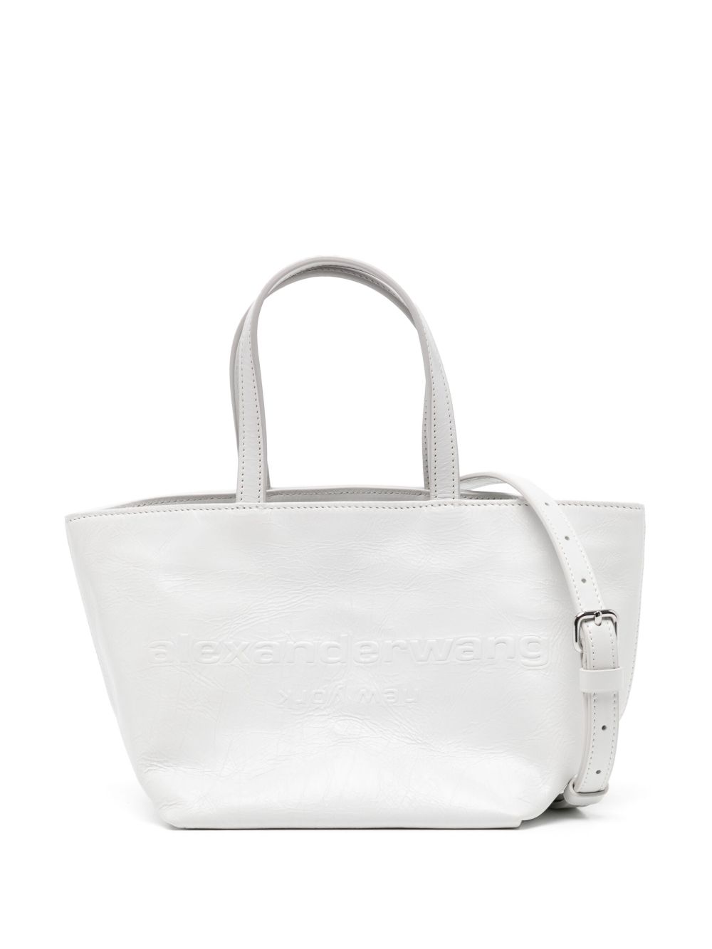 Alexander Wang Punch 皮质小号手提包 - 白色