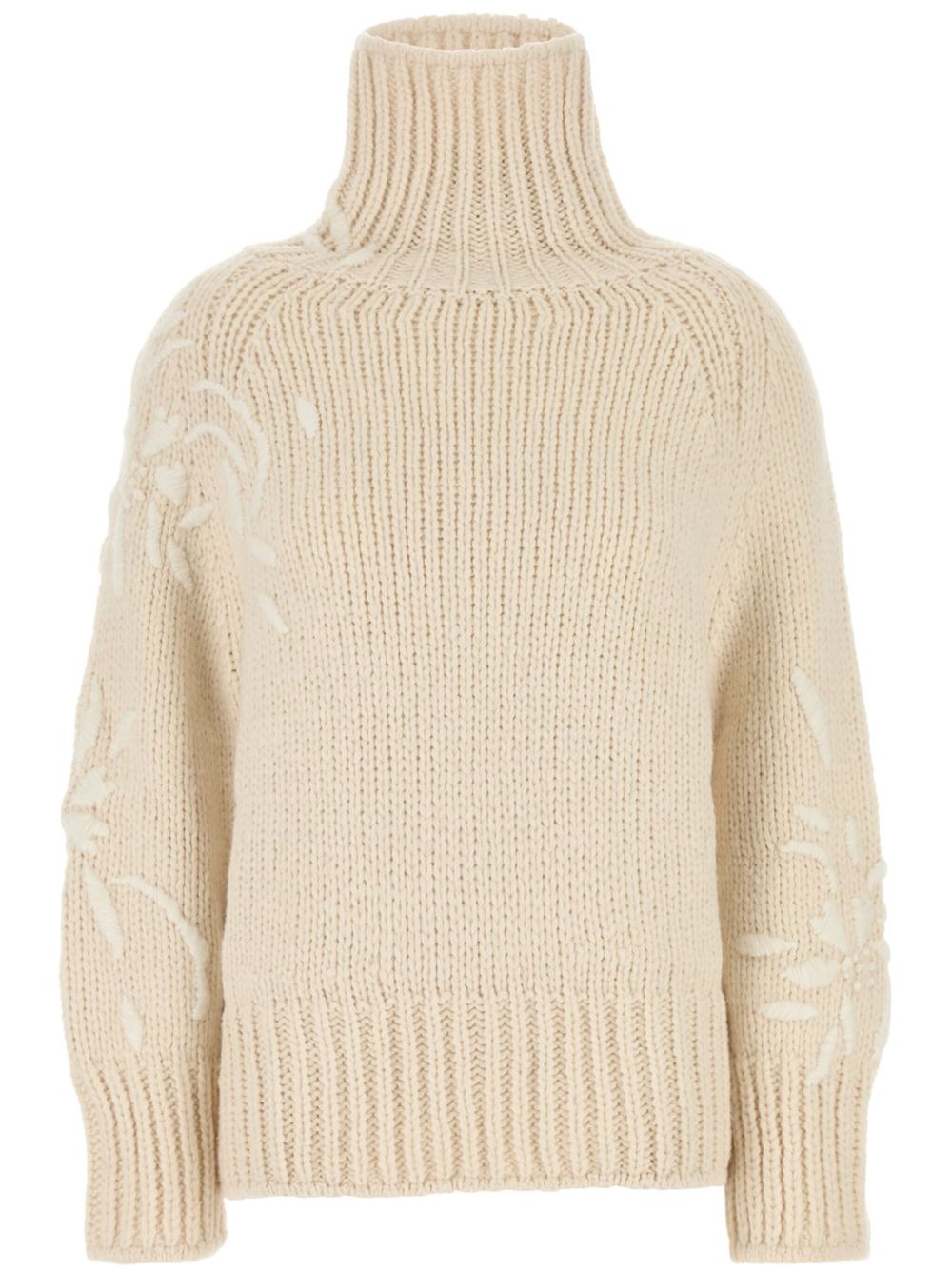 Ermanno Scervino 刺绣羊驼呢混纺毛衣 - 中性色