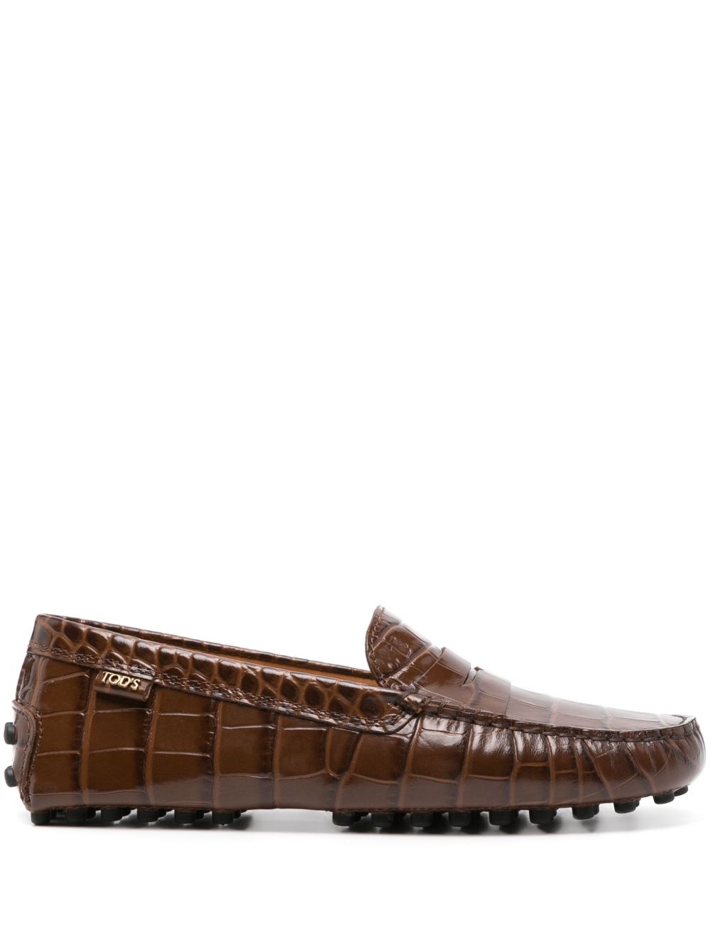 Tod's Gommino 皮质乐福鞋 - 褐色