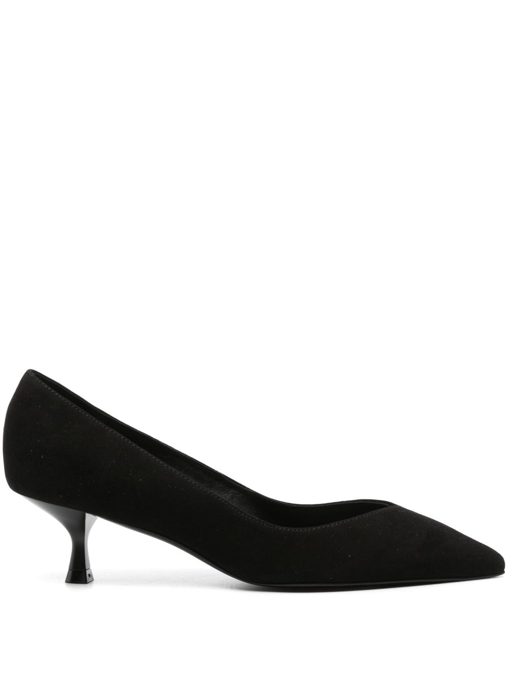 Stuart Weitzman Eva 绒面皮低跟鞋 - 黑色