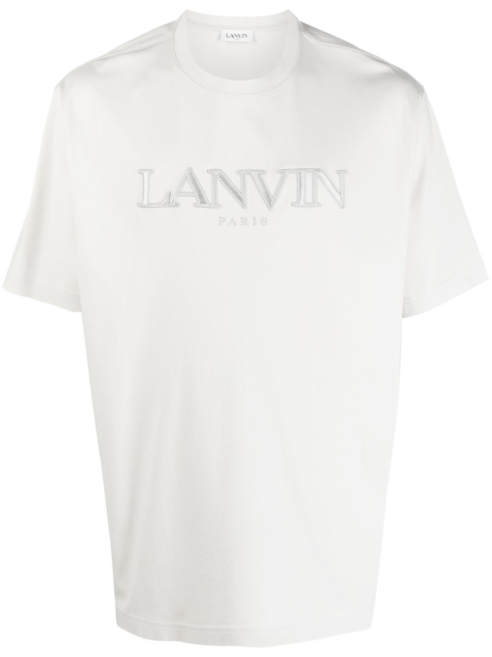 Lanvin logo 贴花棉T恤 - 灰色