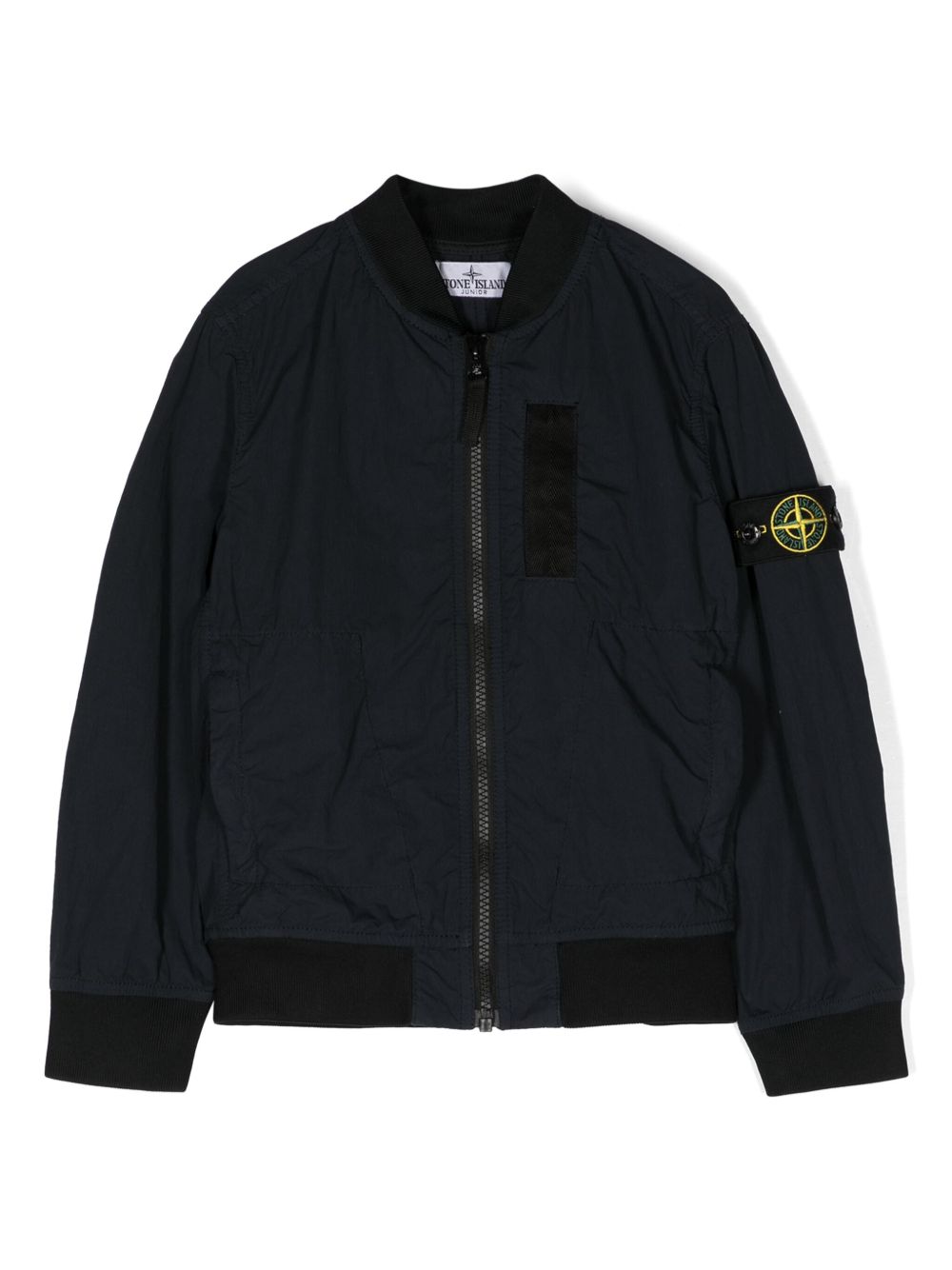 Stone Island Junior 罗盘徽章飞行员夹克 - 蓝色