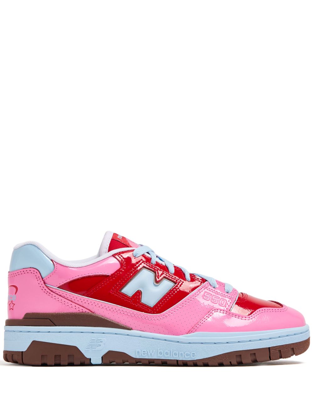 New Balance Y2K 550 拼色运动鞋 - 粉色