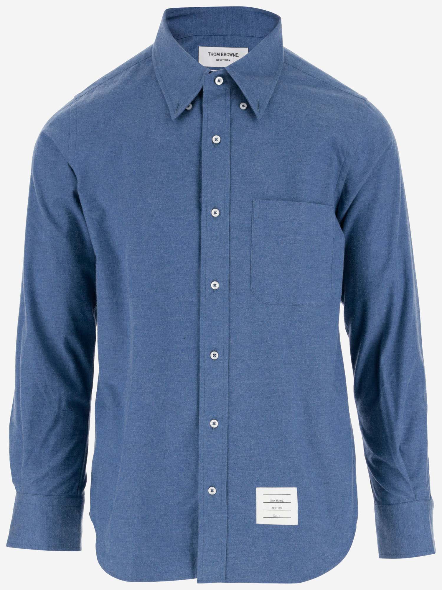Thom Browne Straight Fit Shirt Center Back In Engineered Stripe