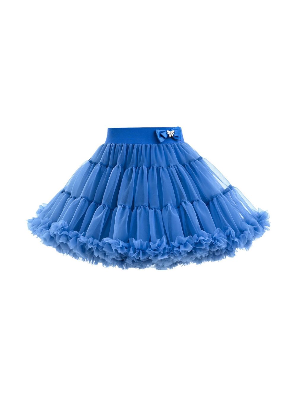 Mimi Tutu 蝴蝶结饰薄纱半身裙 - 蓝色