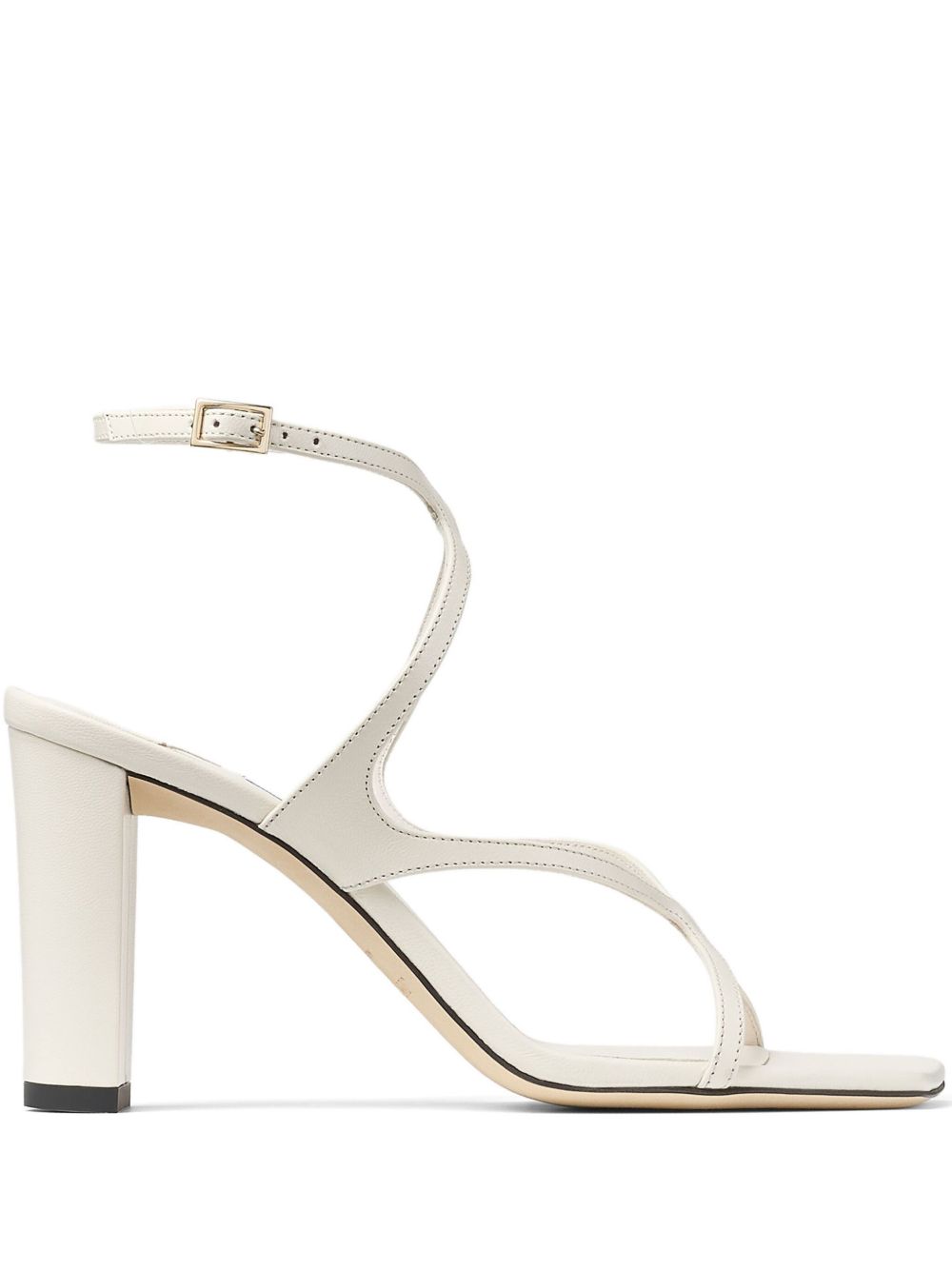 Jimmy Choo Azie 皮质高跟凉鞋 - 白色