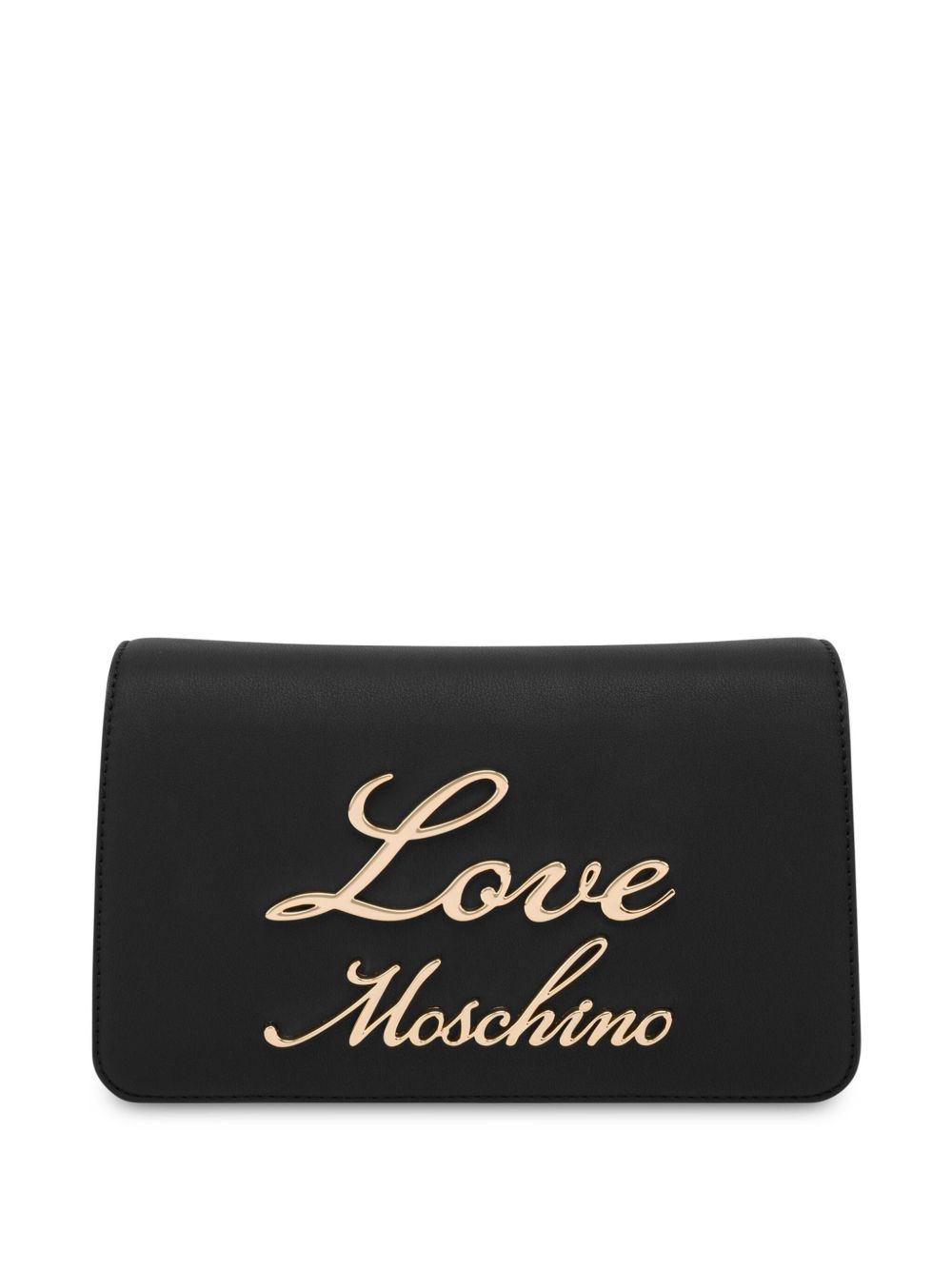 Love Moschino logo单肩包 - 黑色