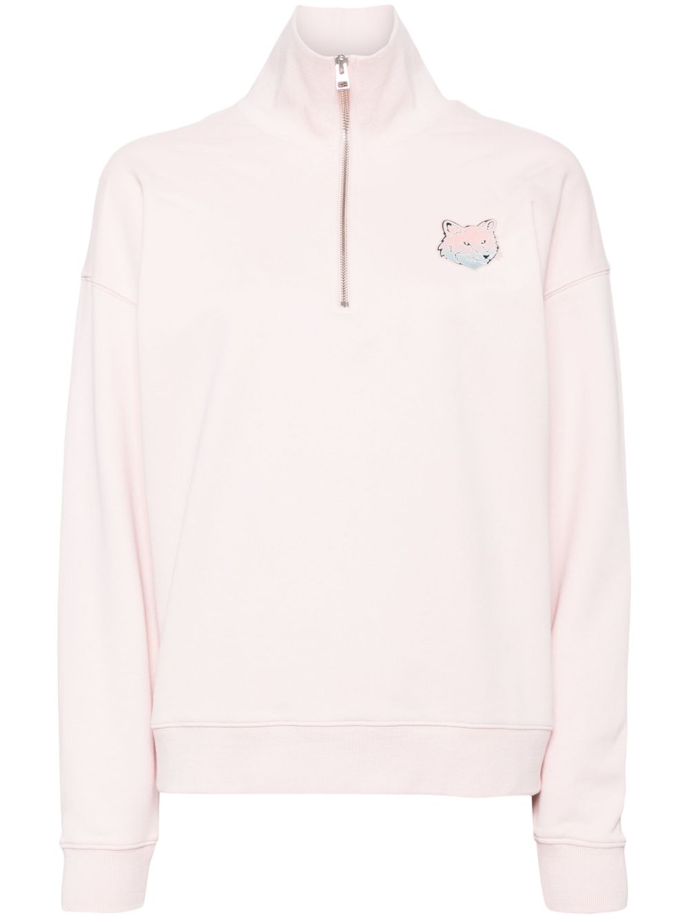 Maison Kitsuné 狐狸图案棉卫衣 - 粉色