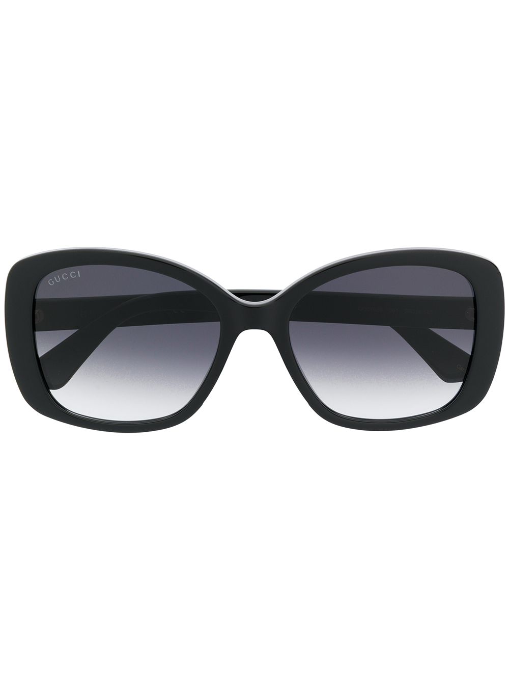 Gucci Eyewear GG logo方框太阳眼镜 - 黑色
