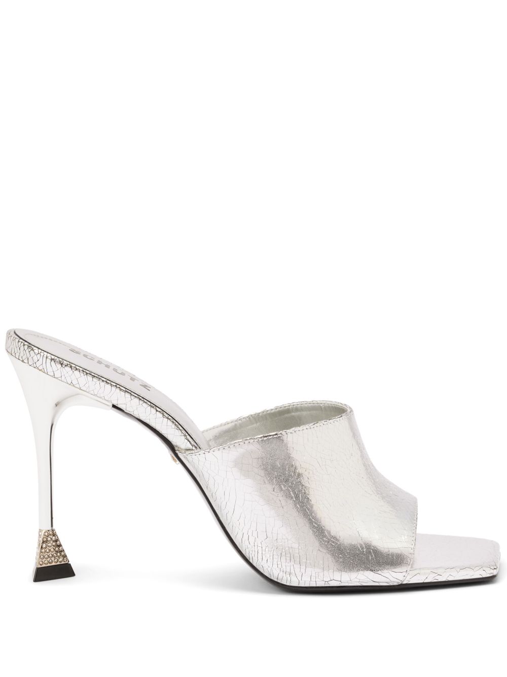 Schutz Nattie 高跟穆勒鞋（10.8厘米） - 银色