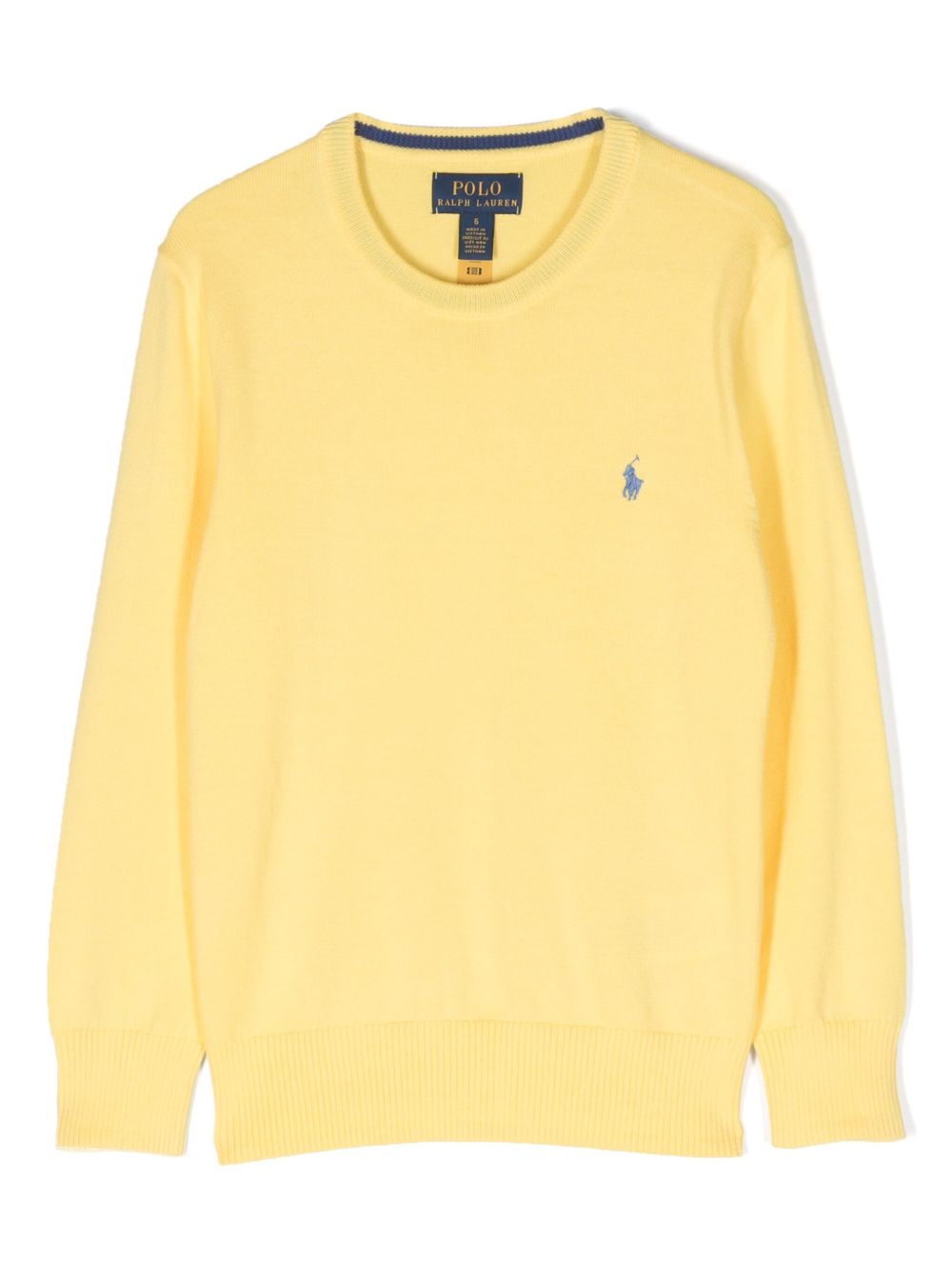 POLO RALPH LAUREN KIDS Polo Pony 棉毛衣 - 黄色