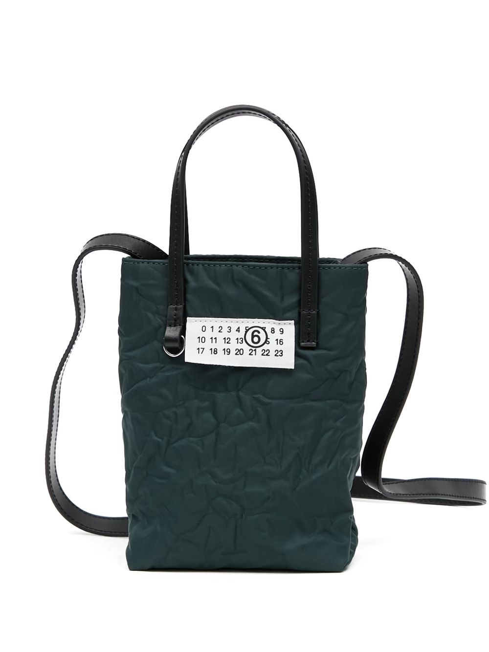 MM6 Maison Margiela logo贴花迷你托特包 - 绿色