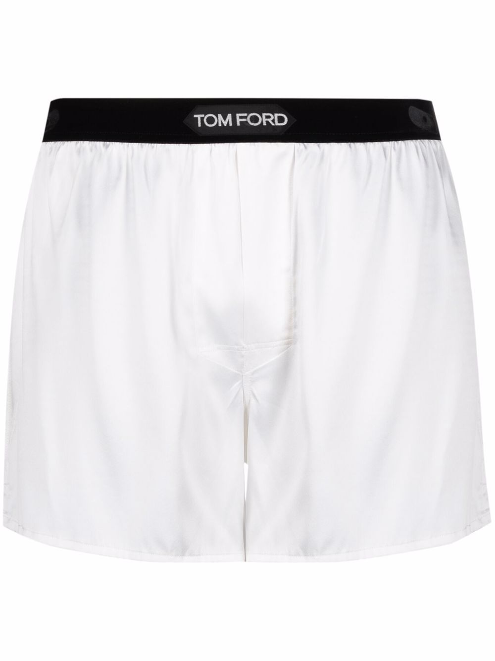 TOM FORD logo裤腰四角裤 - 白色
