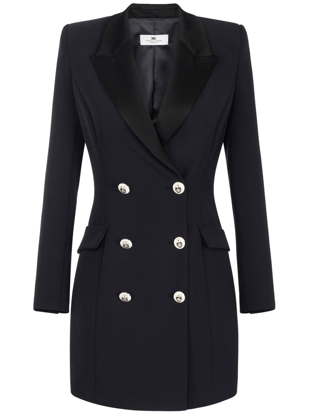 Elisabetta Franchi Coat 迷你连衣裙 - 黑色