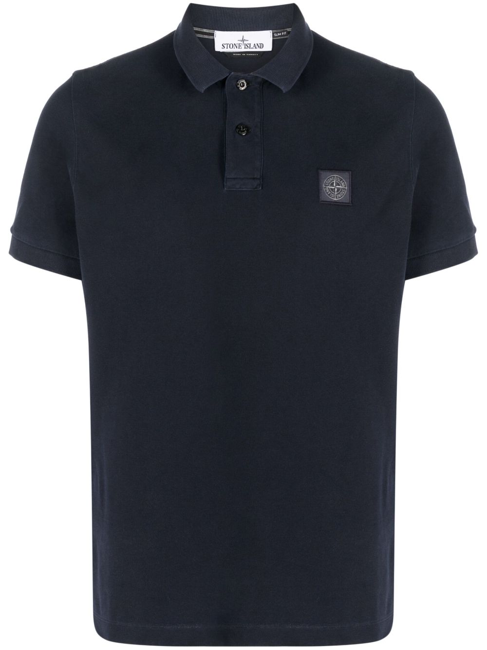 Stone Island 标贴polo衫 - 蓝色