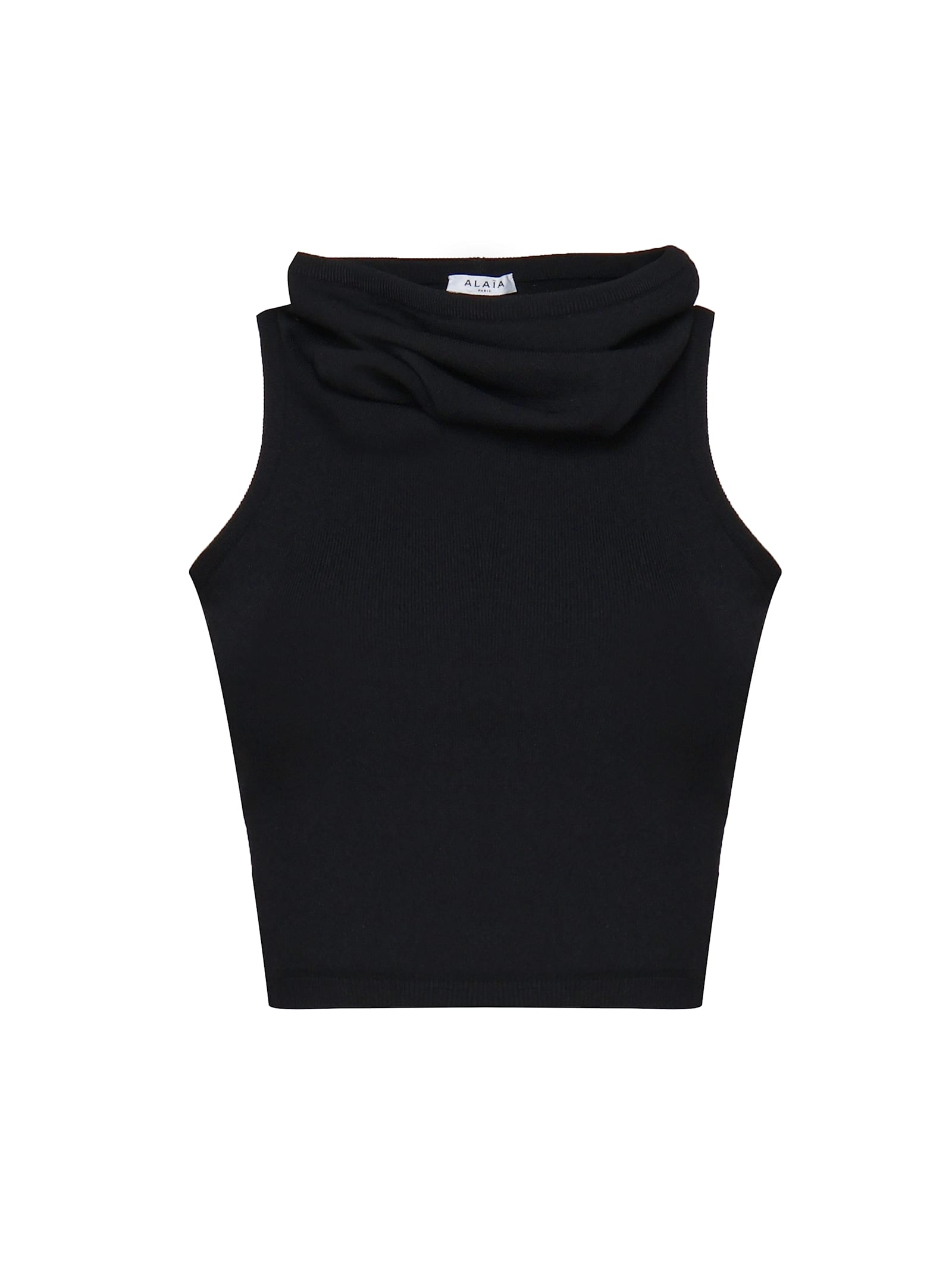 Alaia Black Hooded Top