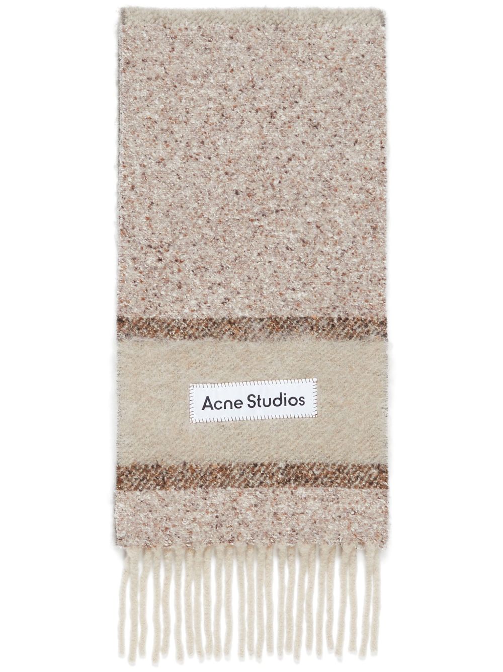 Acne Studios logo流苏围巾 - 中性色