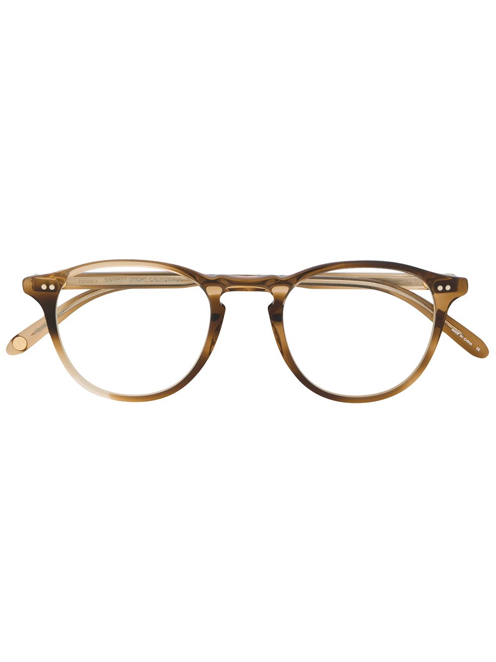 Garrett Leight 可夹镜片两用眼镜 - 褐色