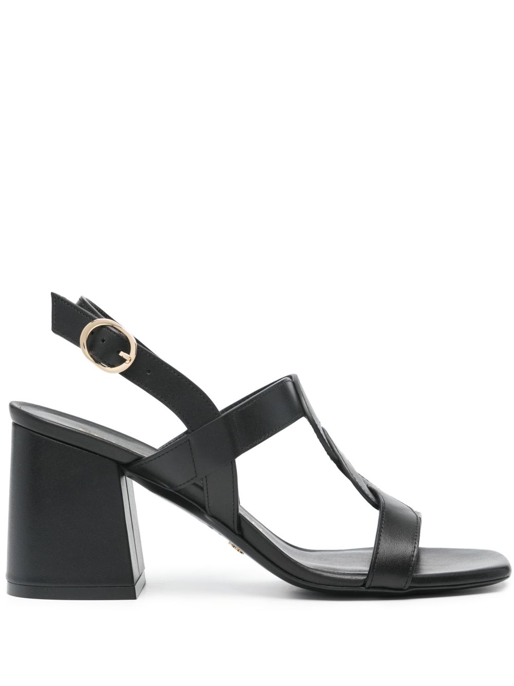 Stuart Weitzman Ibiza 高跟皮质凉鞋 - 黑色