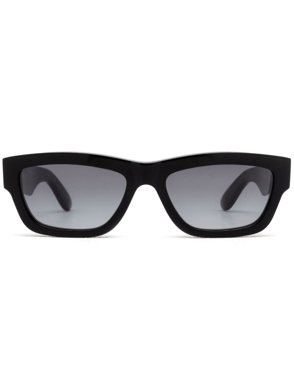 Alexander McQueen Eyewear logo印花太阳眼镜 - 黑色
