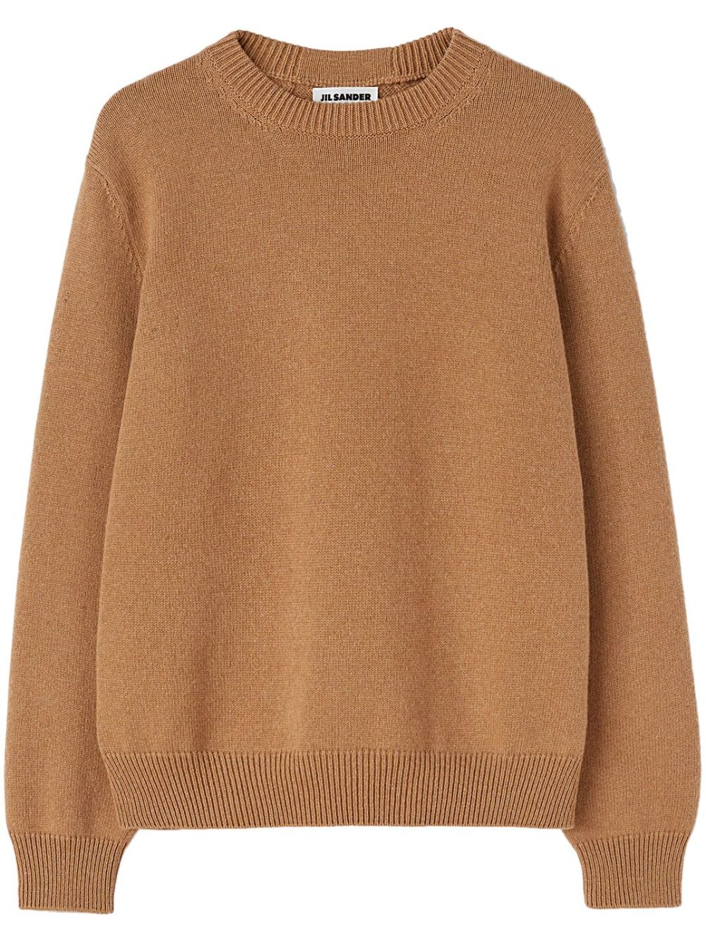 Jil Sander 圆领羊绒混纺毛衣 - 褐色