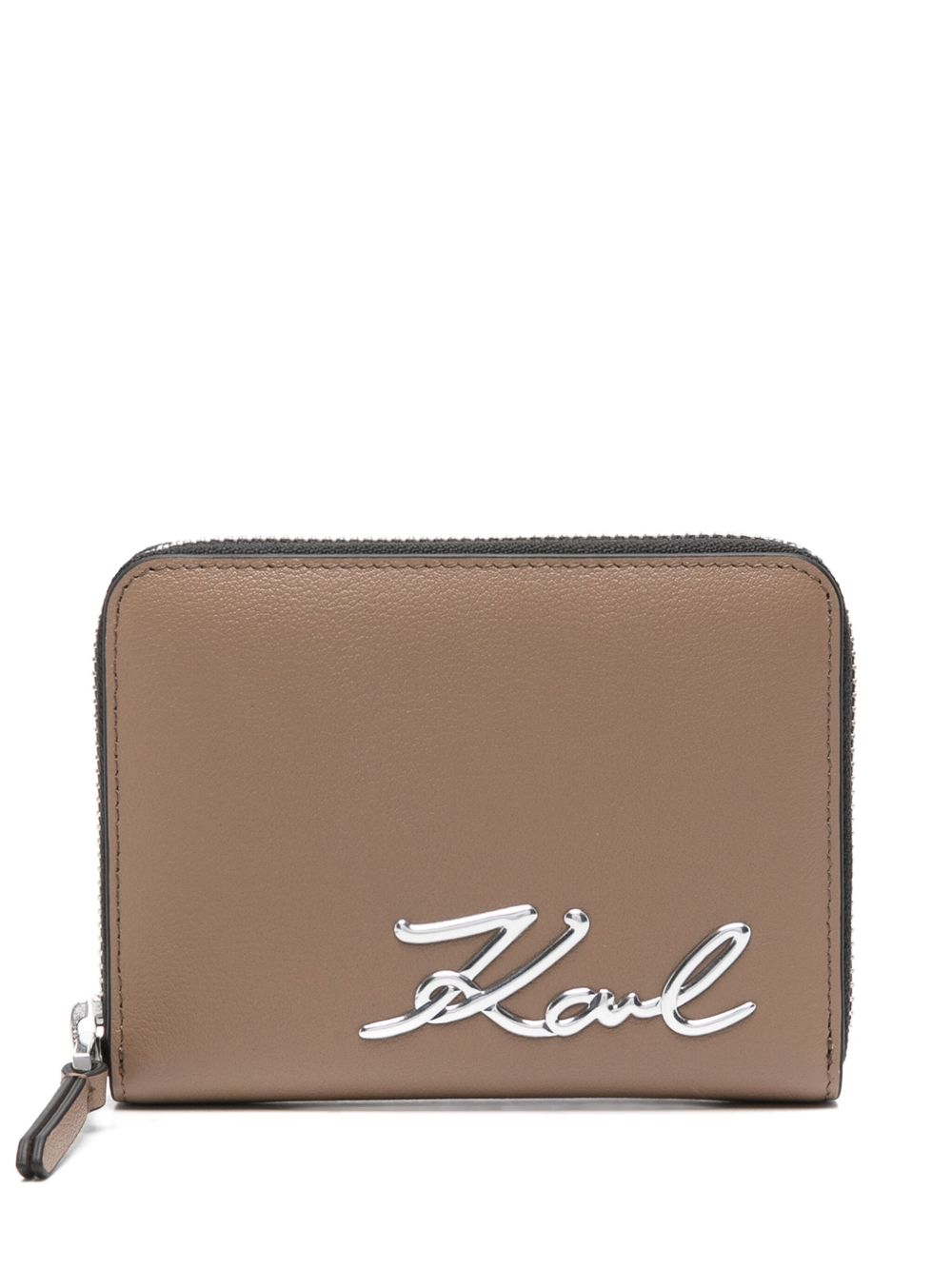 Karl Lagerfeld 标志性 Karl logo钱包 - 褐色