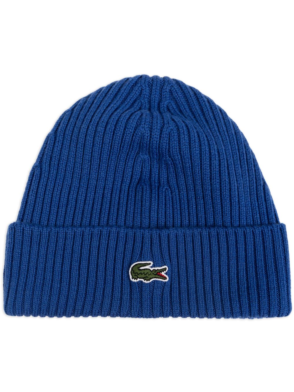 Lacoste 罗纹羊毛套头帽 - 蓝色