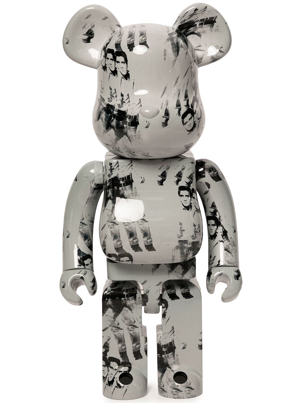 MEDICOM TOY BE@RBRICK Andy Warhol's Elvis Presley 1000% 模型玩具 - 灰色