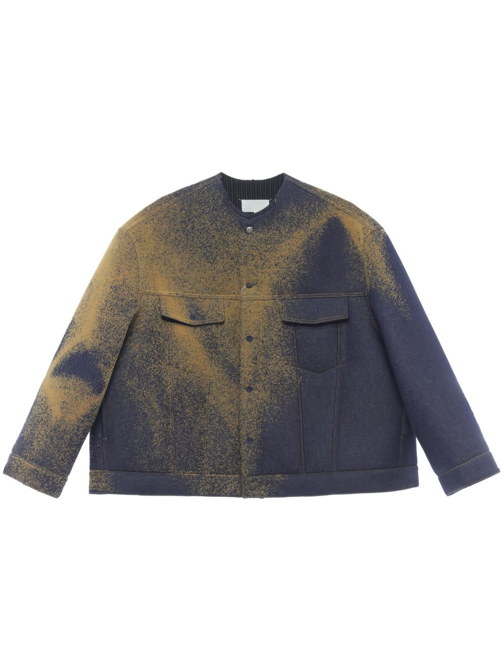 Maison Margiela 泼漆效果牛仔夹克 - 蓝色