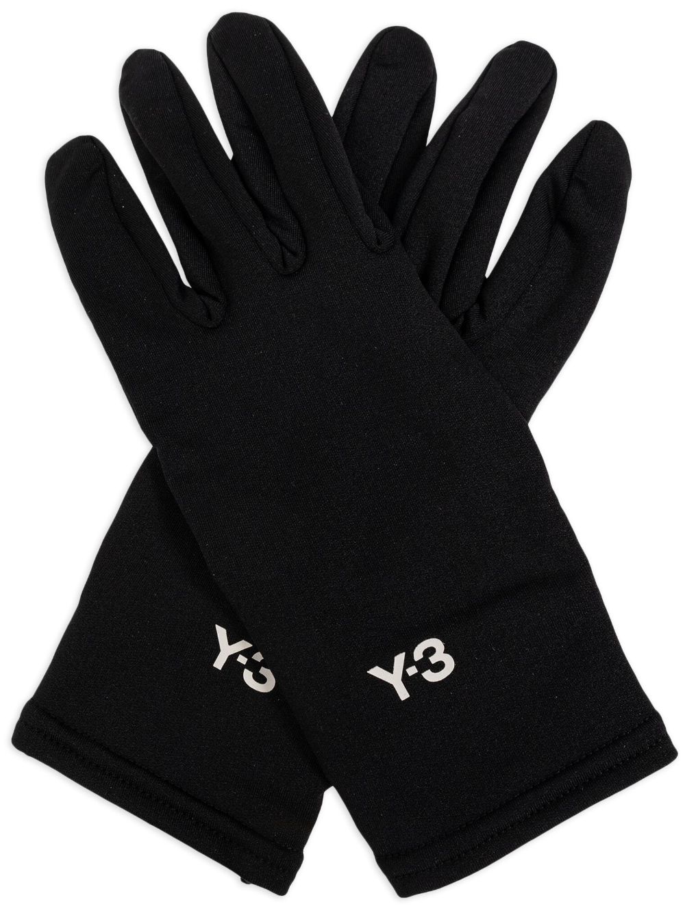 Y-3 logo印花手套 - 黑色