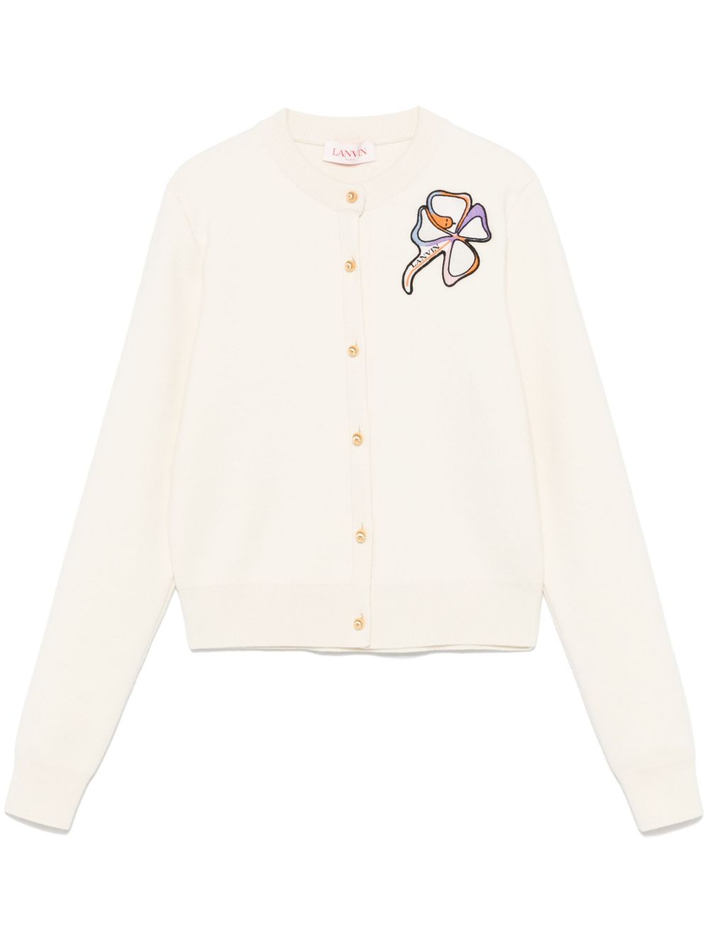 Lanvin 标贴开衫 - 白色