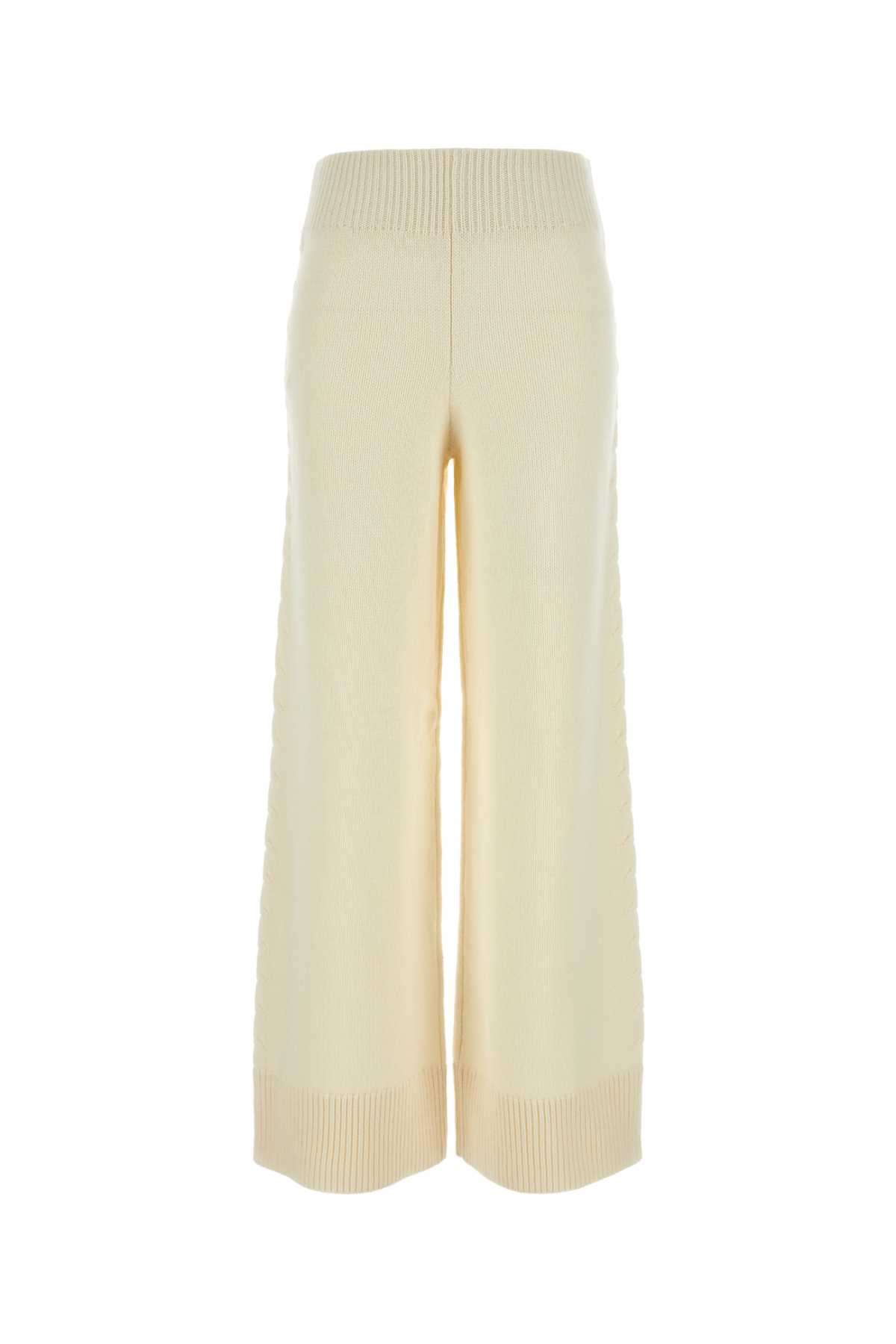 Camilla and Marc Ivory Wool Blend Ash Wide-leg Pant