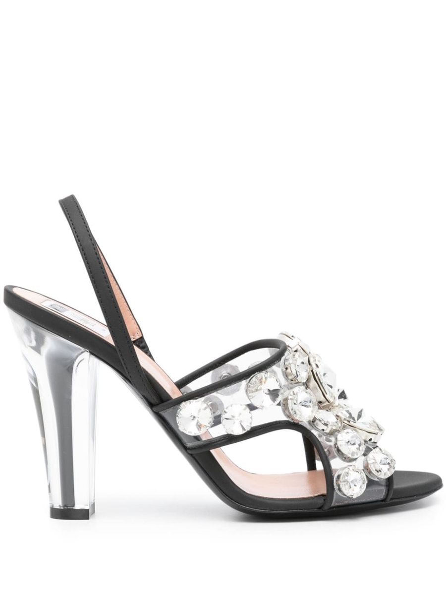 Moschino Maxi Crystal Slingbacks