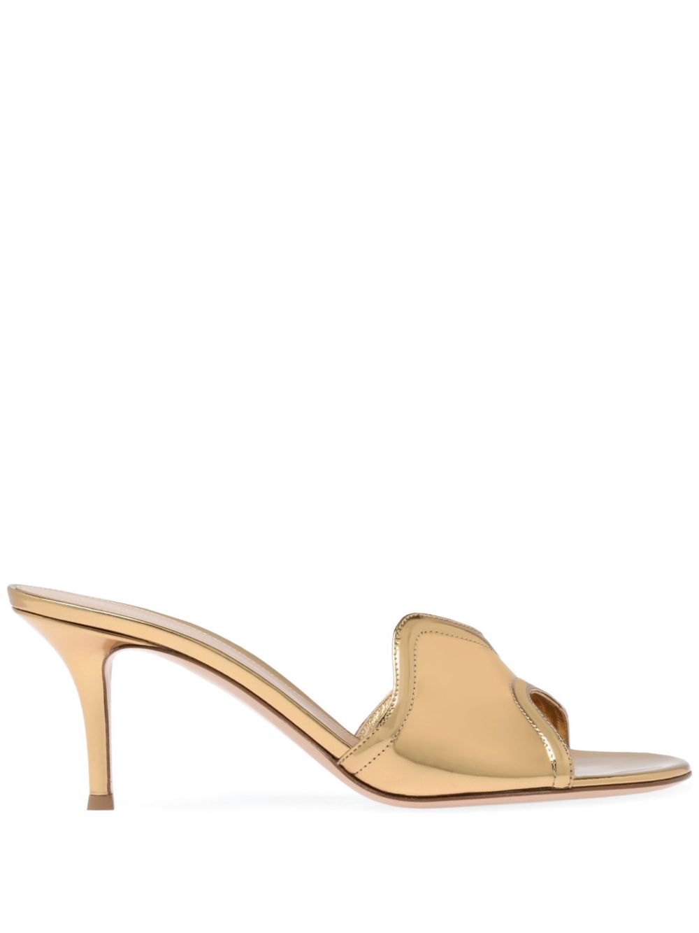 Gianvito Rossi Lucrezia 金属感效果穆勒鞋 - 金色