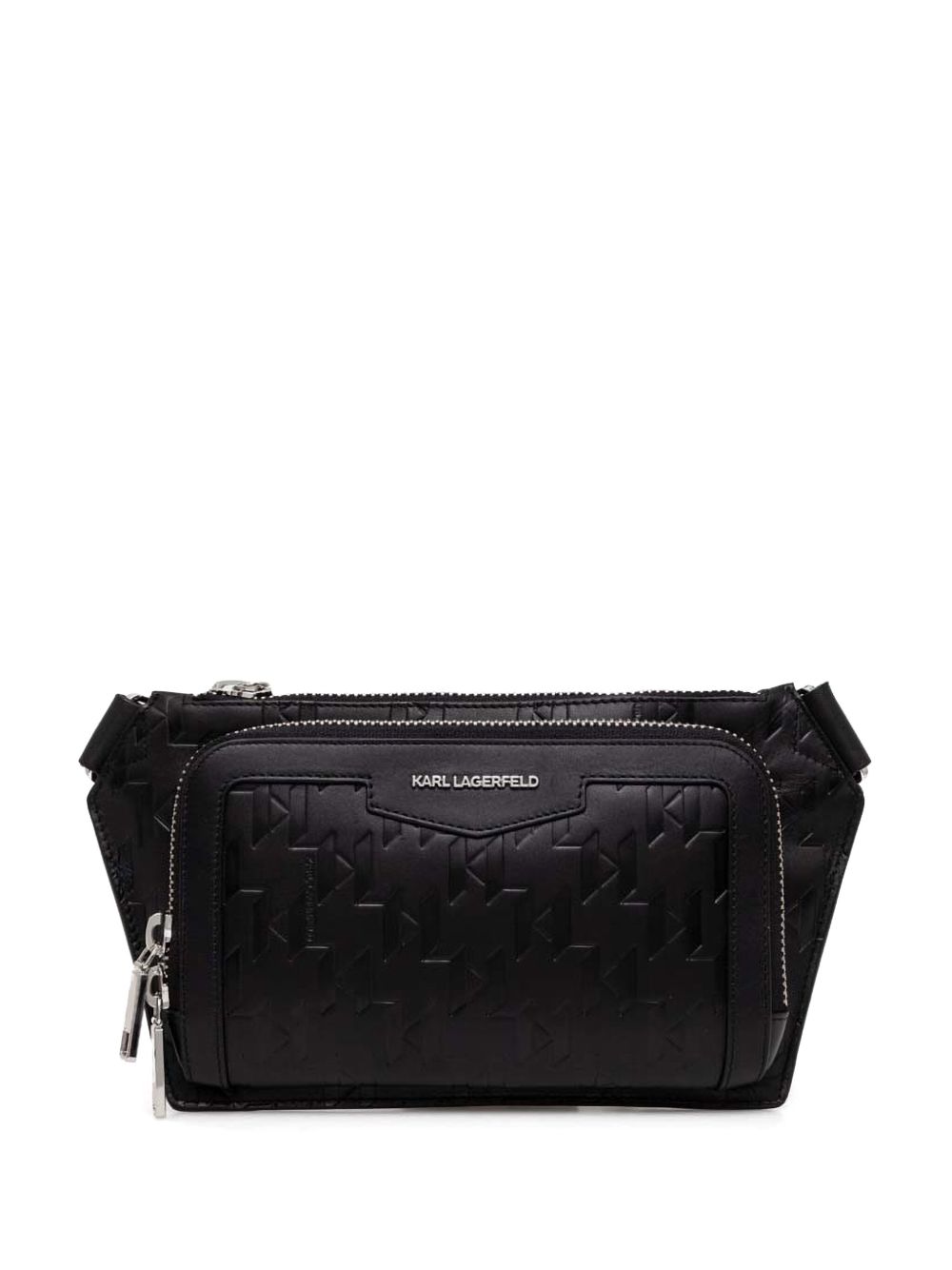 Karl Lagerfeld K/Loom 皮质腰包 - 黑色