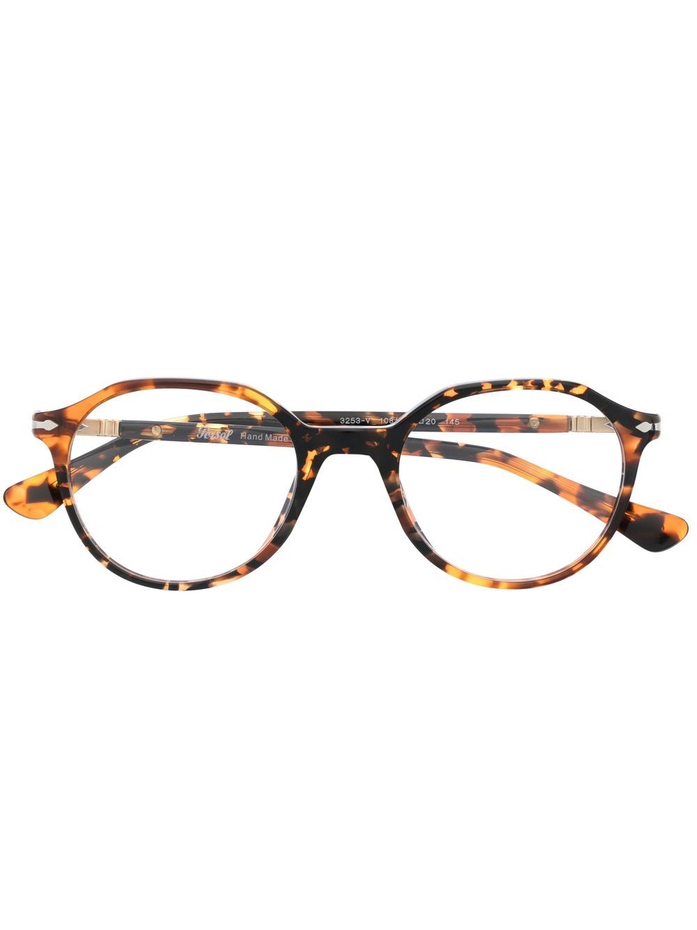 Persol 圆框眼镜 - 褐色