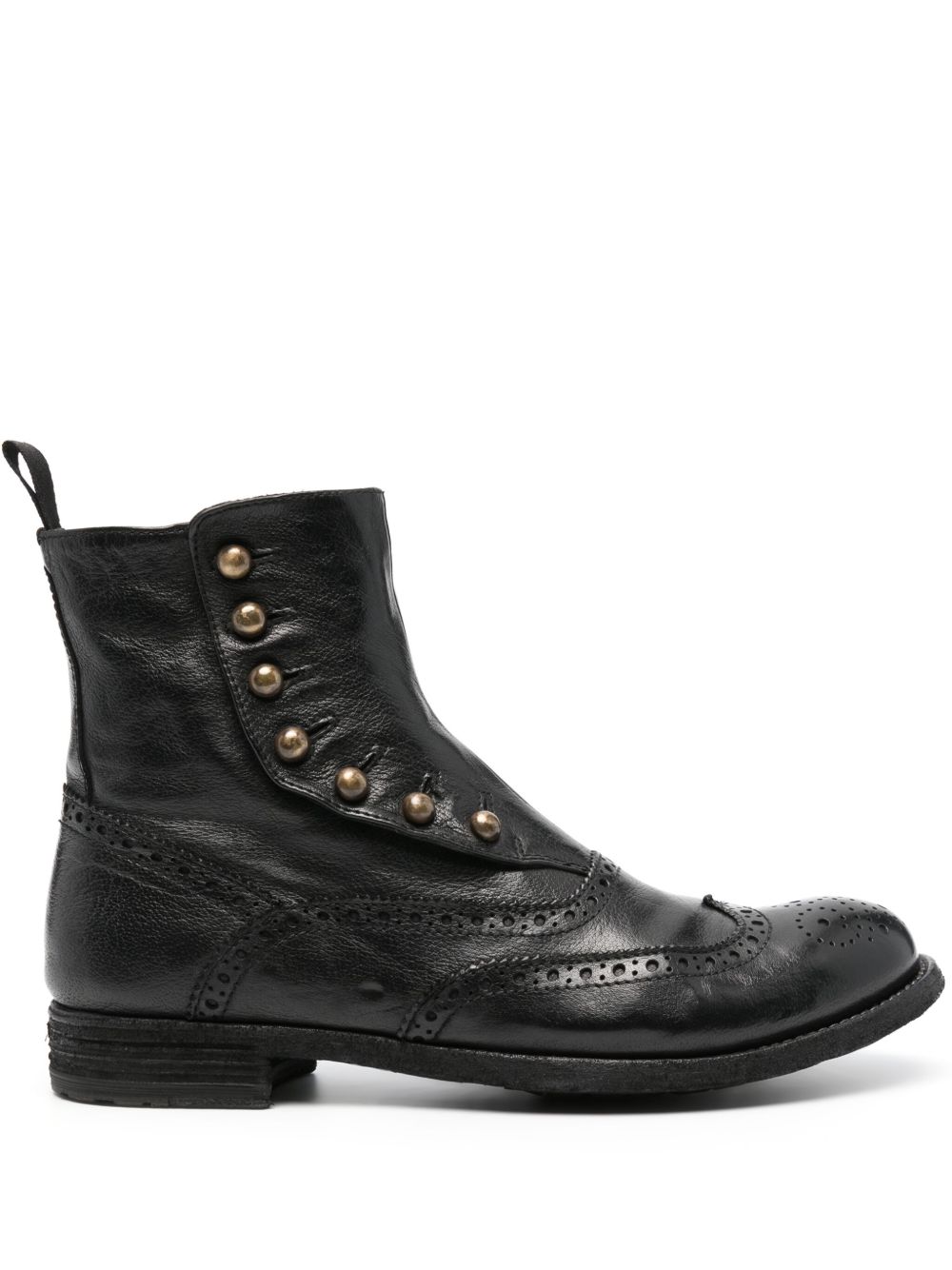 Officine Creative Lexikon 153 皮质短靴 - 黑色
