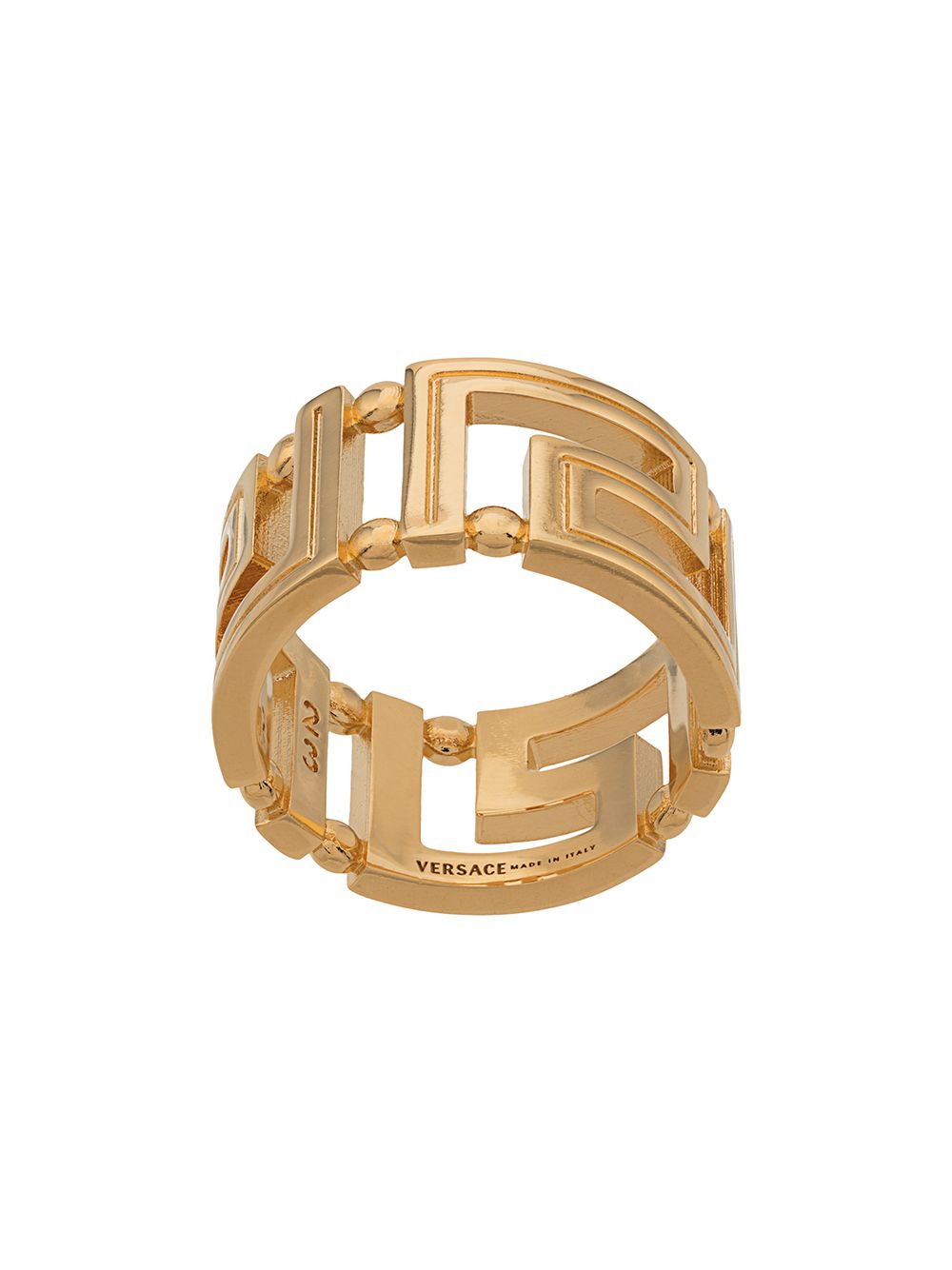 Versace 范思哲 Greca镂空戒指 - 金色