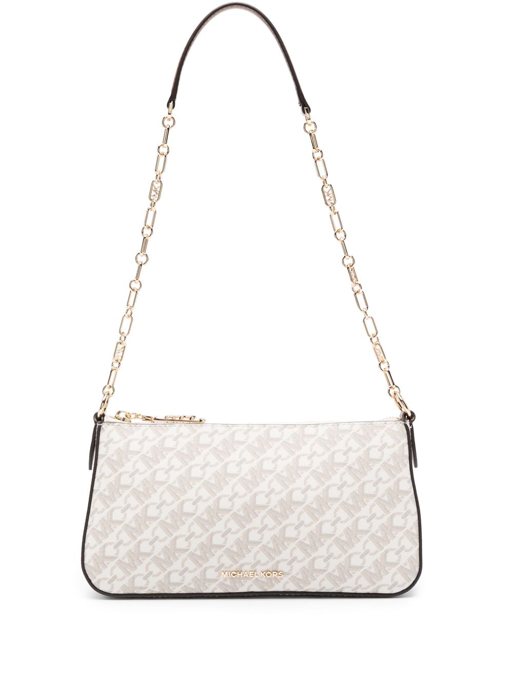 Michael Michael Kors 经典logo提花皮质单肩包 - 中性色
