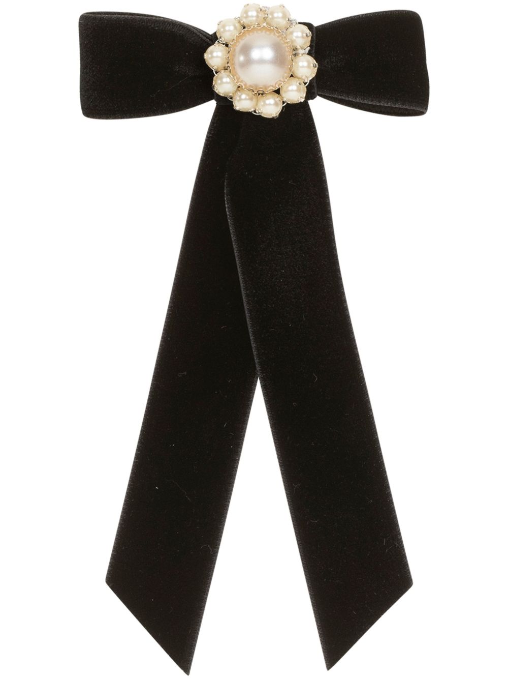 Jennifer Behr Perla Bow Barrette 发夹 - 黑色
