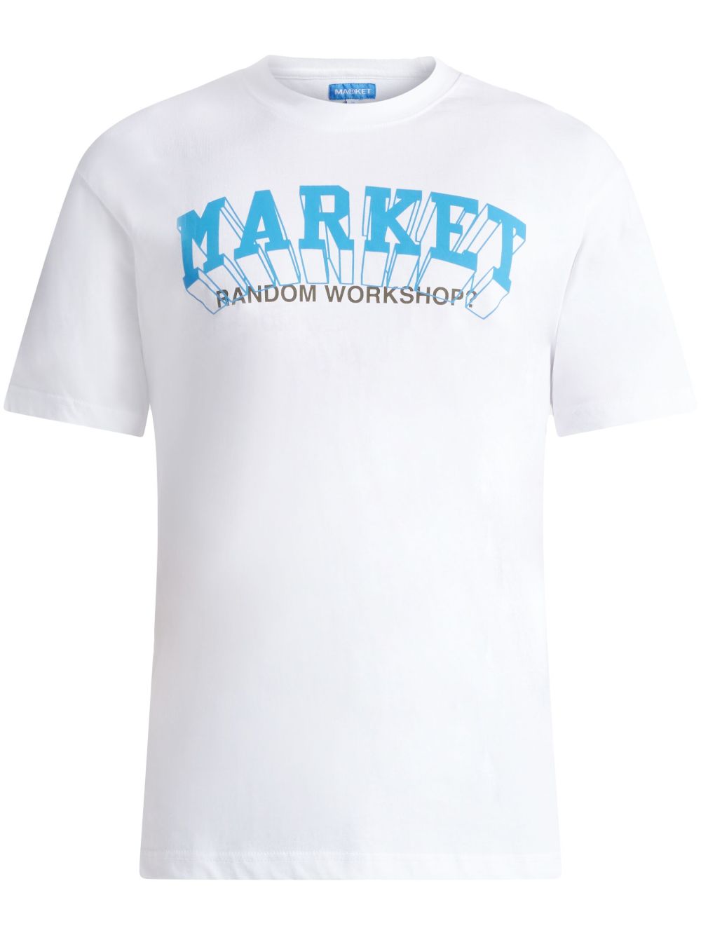 MARKET 标语印花棉T恤 - 白色