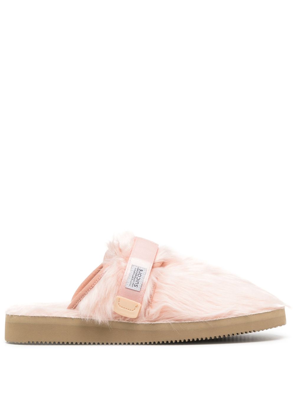 Suicoke Zavo-2eu 人造皮草拖鞋 - 粉色